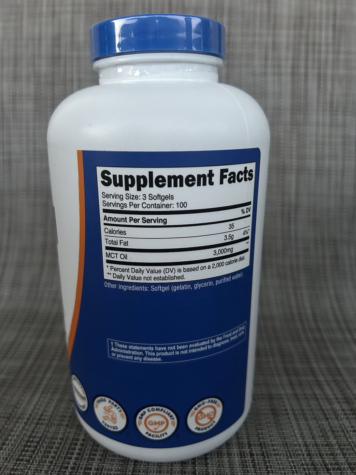MCT Oil Softgels. 300 Softgels. Dietary Supplement. Exp. 04/2028