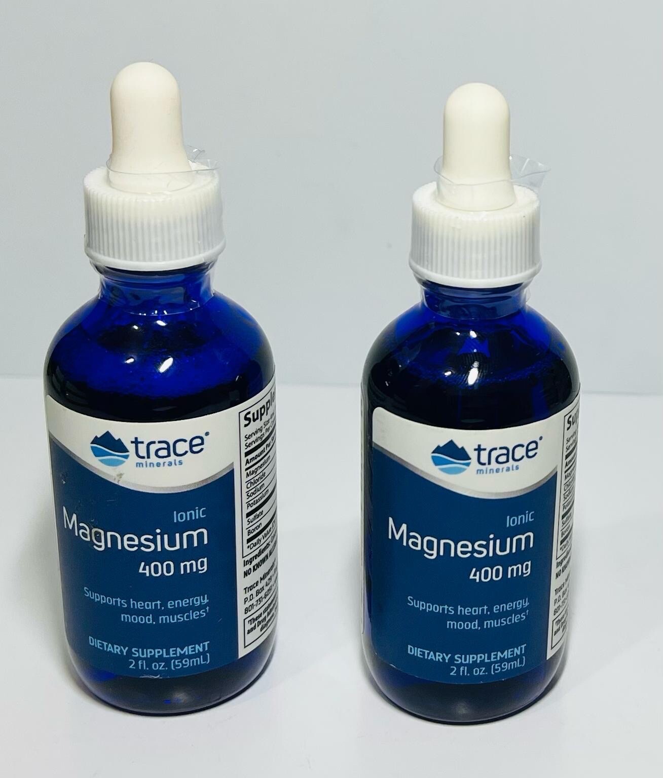 Trace Minerals Research Ionic Magnesium 2 Oz 400 mg Duo-Pack