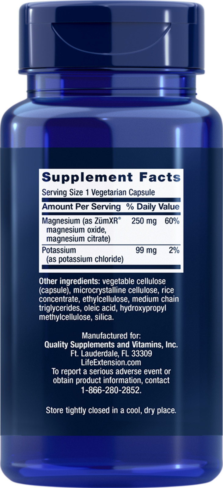 Potassium with Extend-Release Magnesium 180 CAPS TOTAL 3 PACK Life Extension