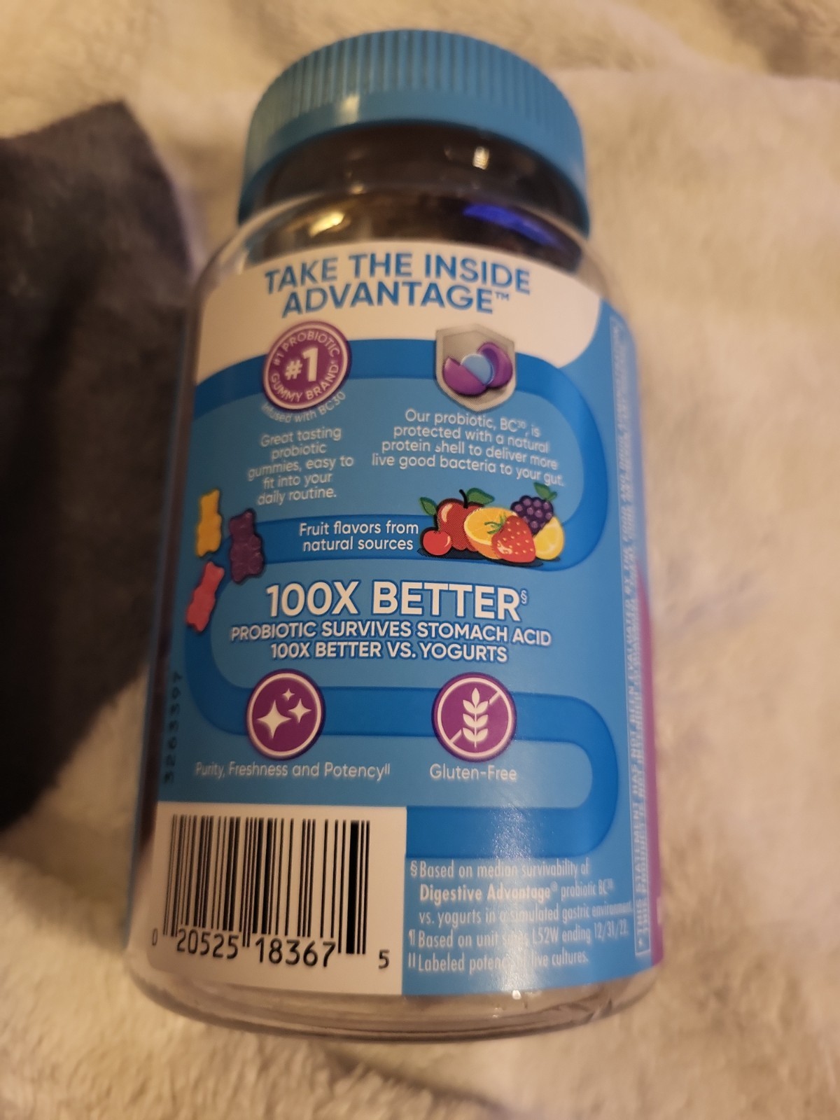 Digestive Advantage Daily Probiotics 3 in 1 60 Gummies | FAST SHIP |