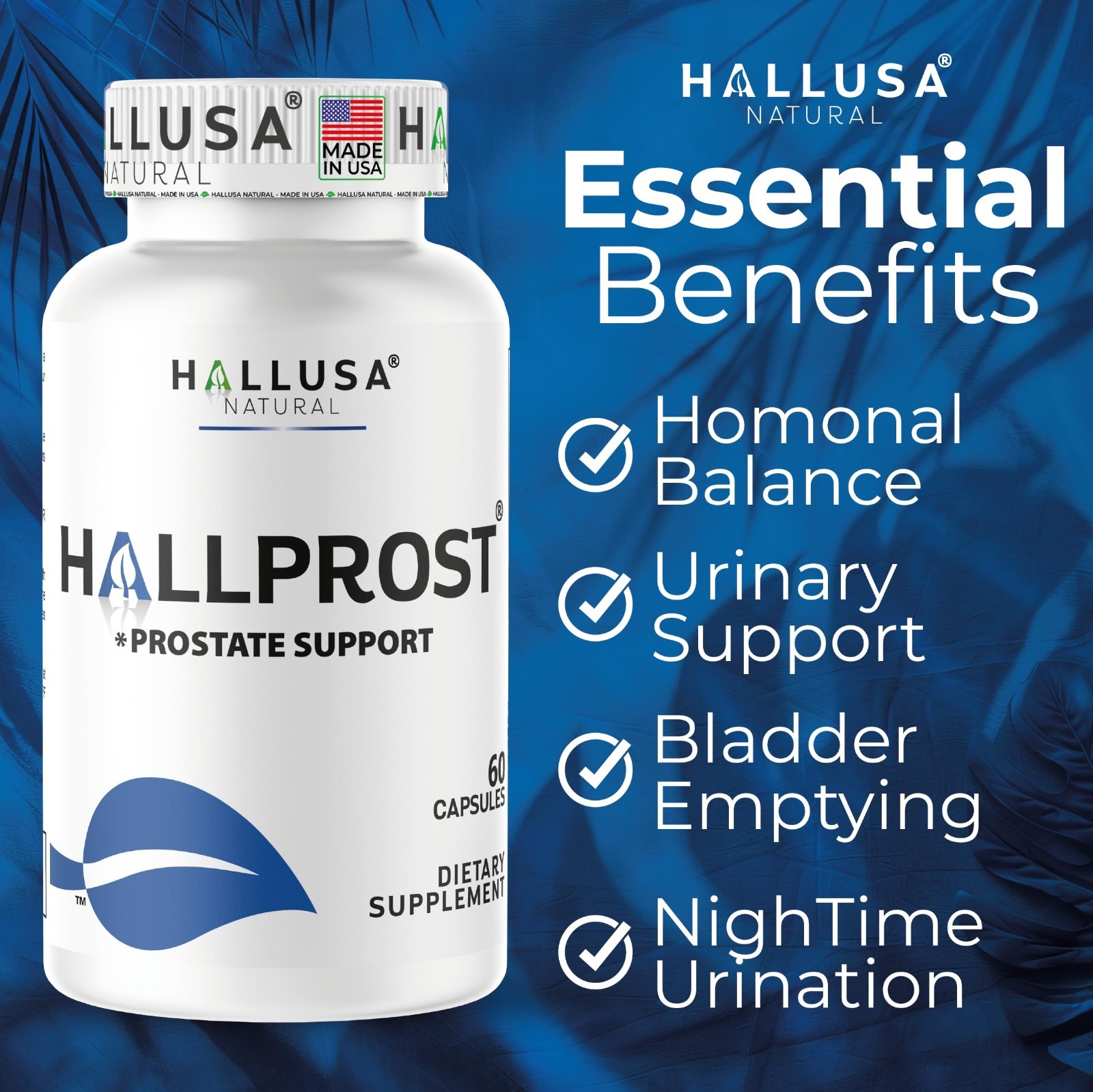 Natural Prostate Support – Prostatitis Relief – 60 Capsules for Healthy Function