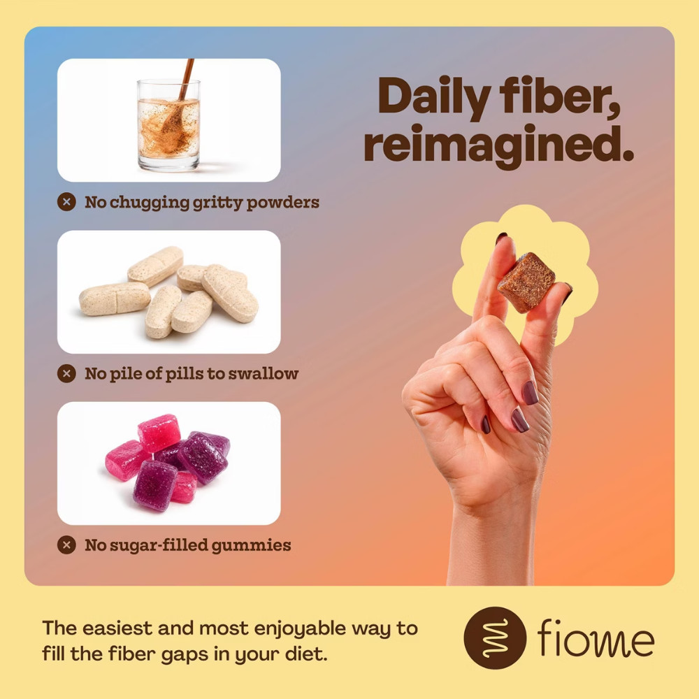 Fiome Fiber Bite Supplement Chewables – Banana Cinnamon – 15ct