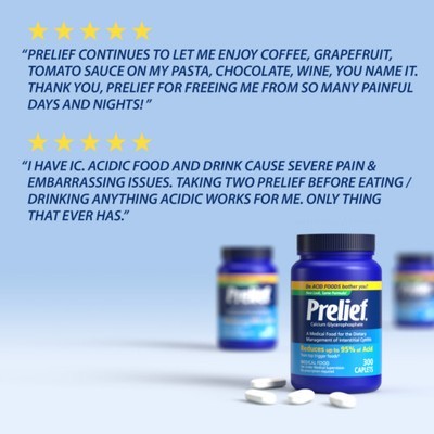 Prelief Acid Reducer 95% Heartburn Relief Dietary Supplement Caplets 300 Count