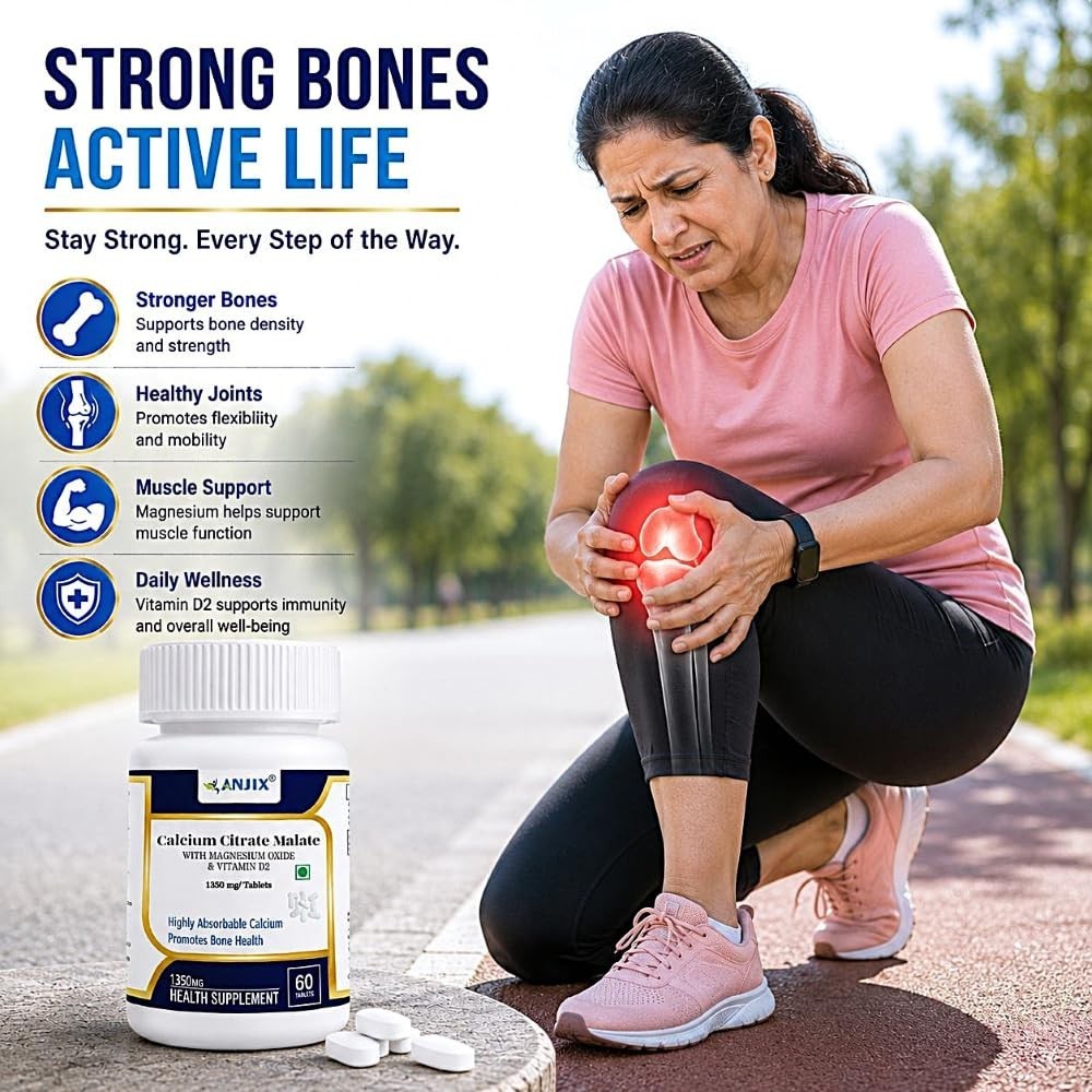 Calcium Citrate Malate D2 Magnesium 60 Tablets Bone Support