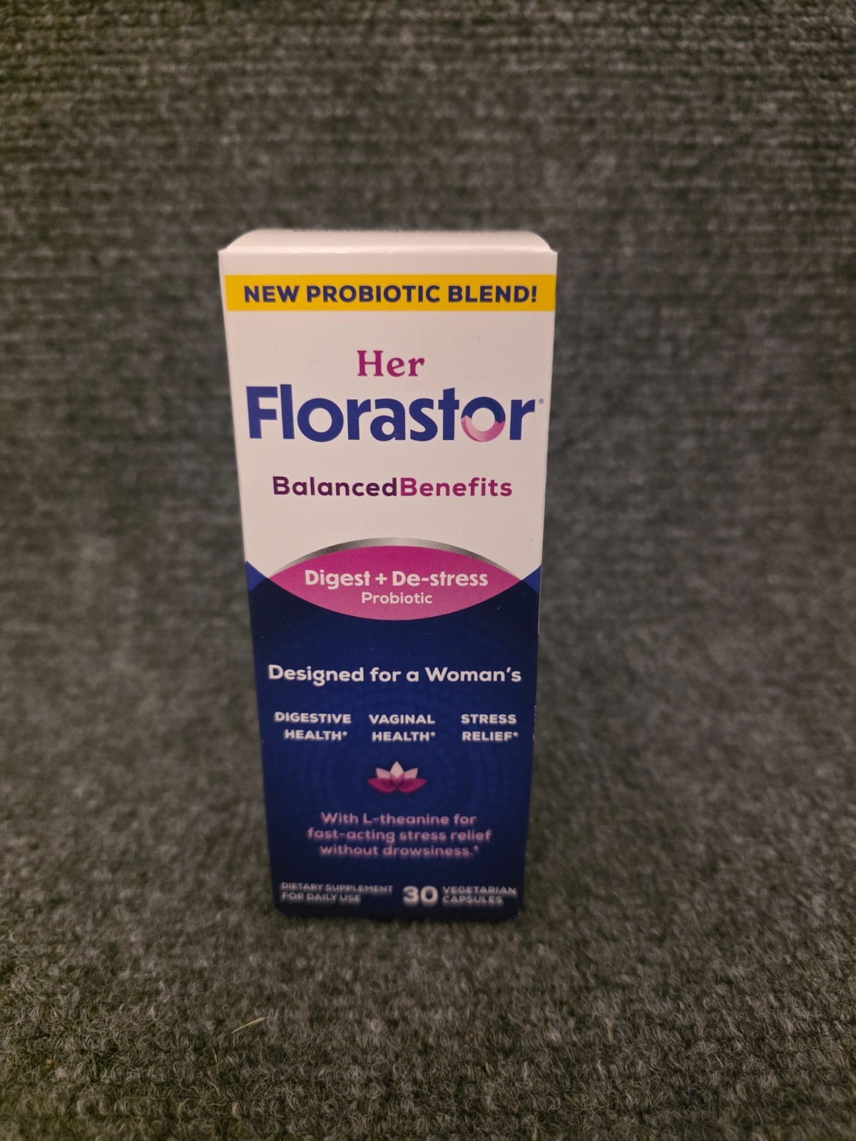 Florastor Her BalancedBenefits Digest De-stress Probiotic 30 Capsules Exp 08/26