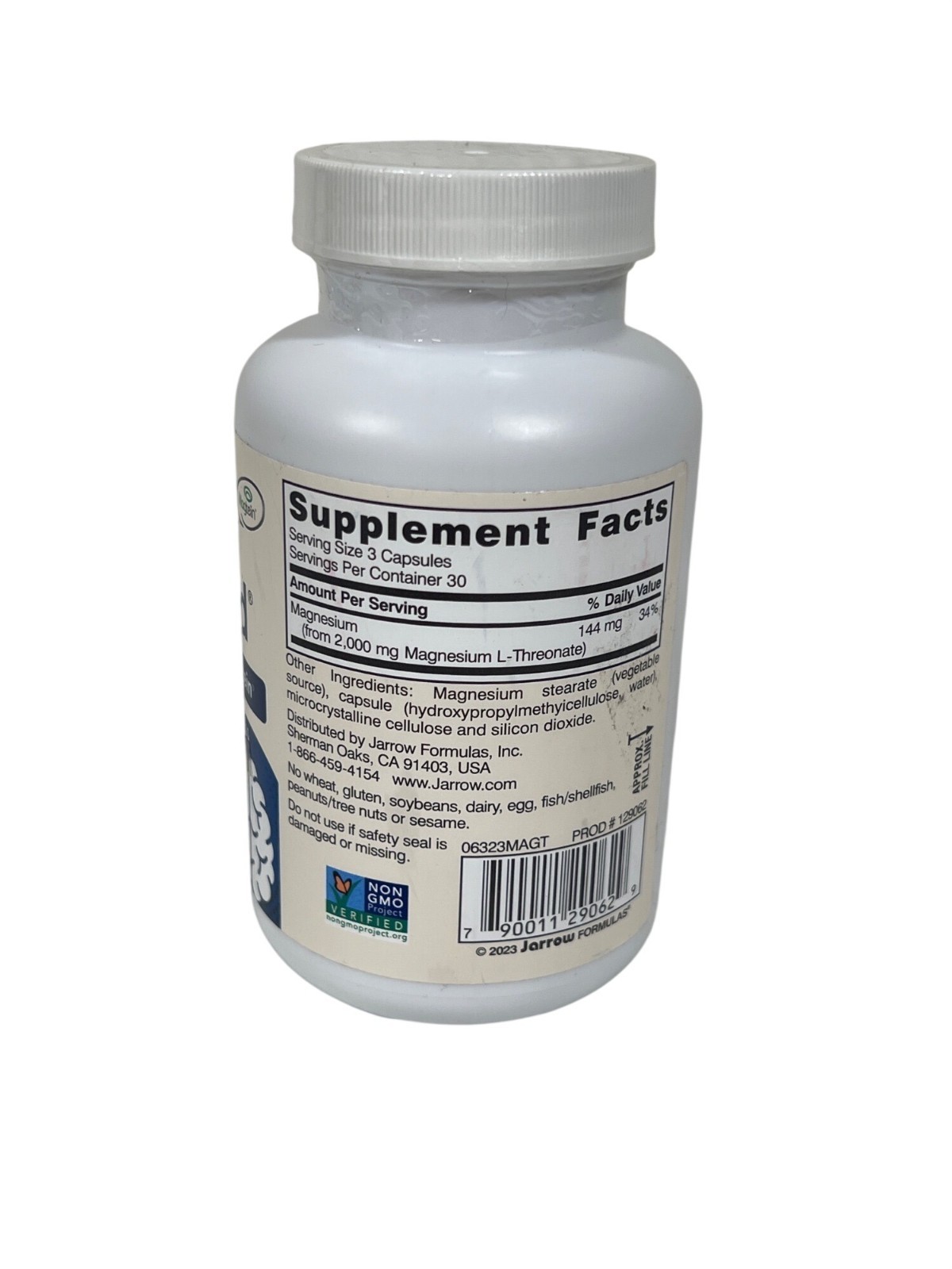 Jarrow Formulas, Inc. Vegan Magmind Vitamin | 144 Mg | 90 Veg Caps