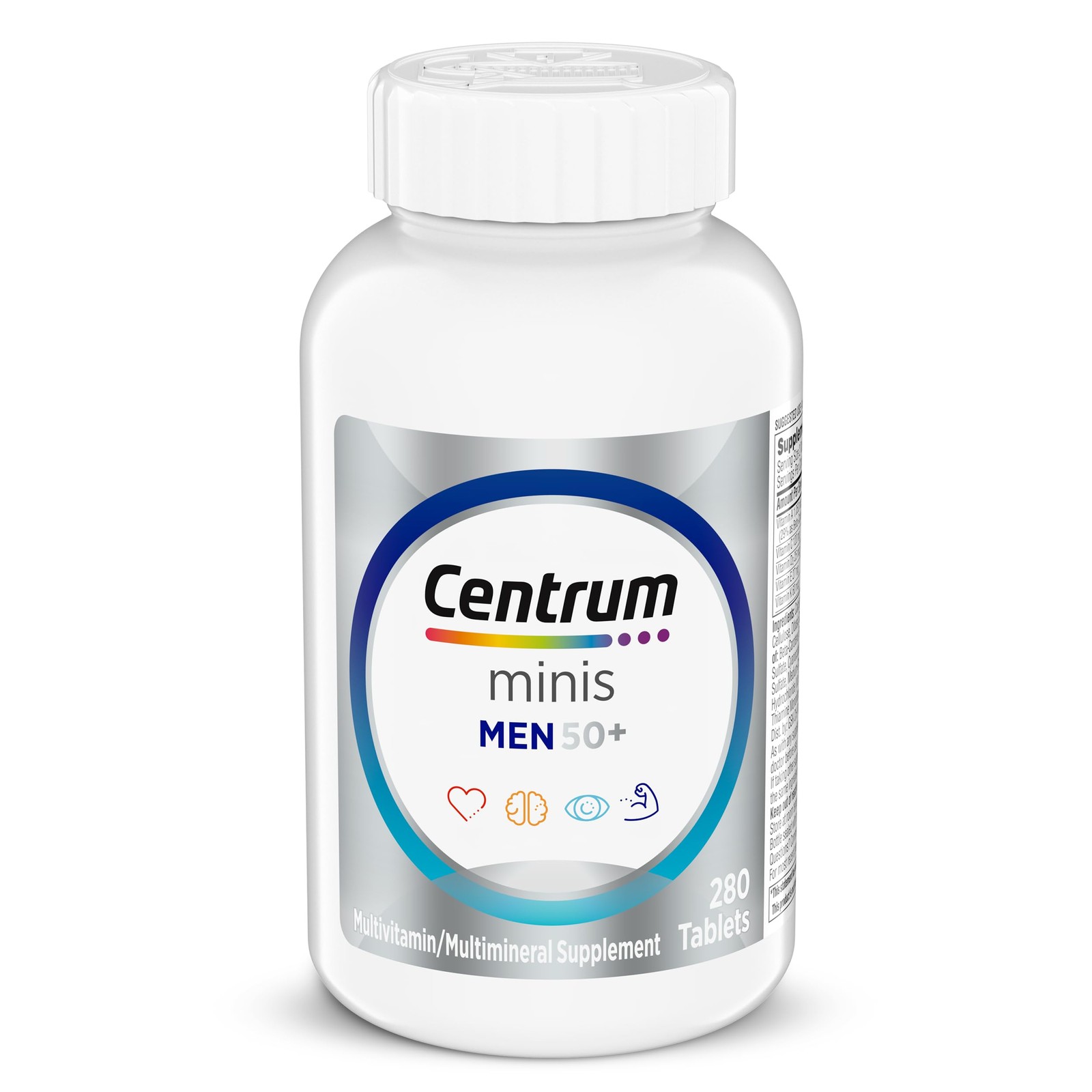 Centrum Minis Silver Multivitamin for Men 50 Plus, 280 Count (Pack of 1)