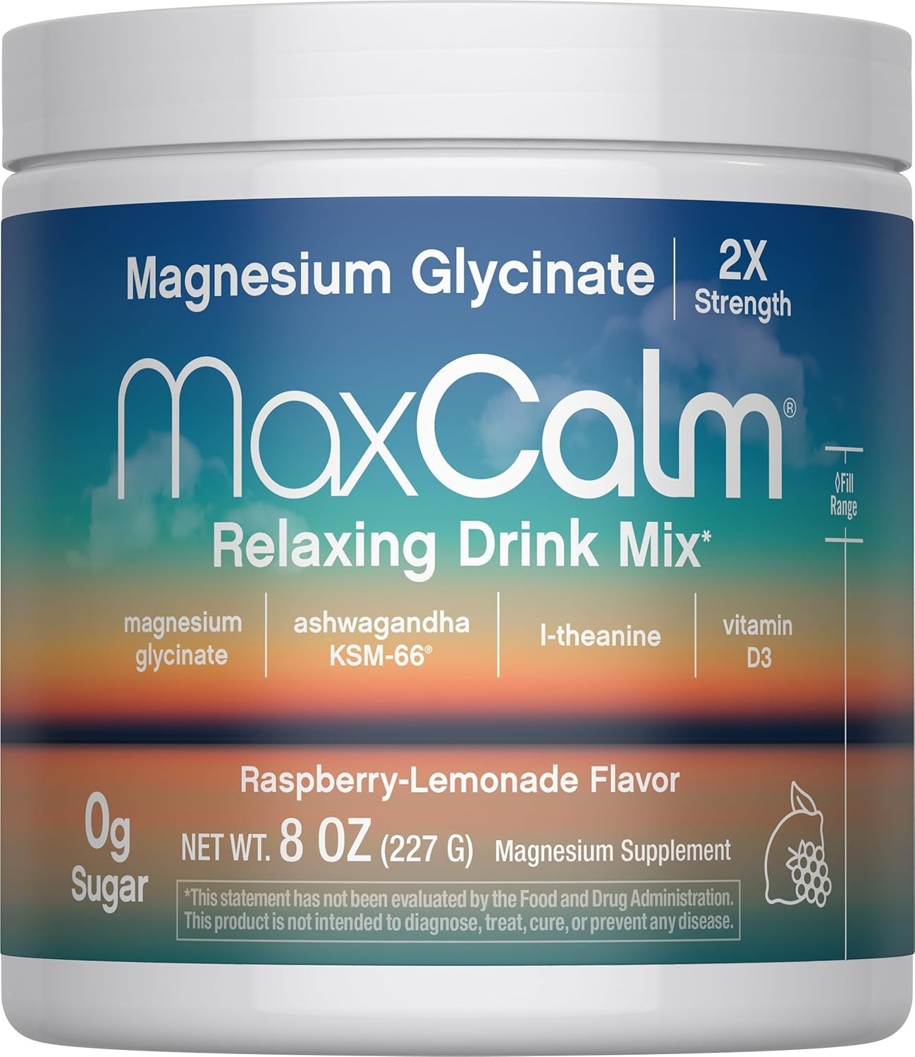 Relaxing Drink Mix | Raspberry-Lemonade Flavor | 8 Ounce (Pack of 1)