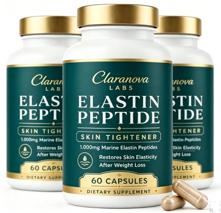 Claranova Labs Marine Elastin Peptides, Elastin Peptide Skin Tightening 60 Ct X3