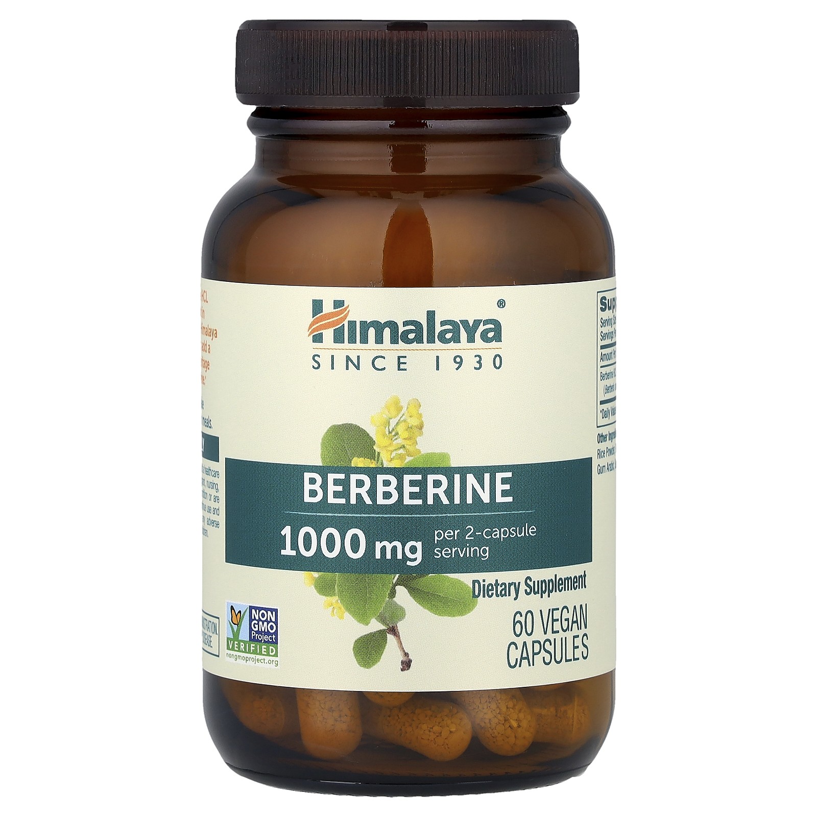 Berberine , 500 mg , 60 Vegan Capsules