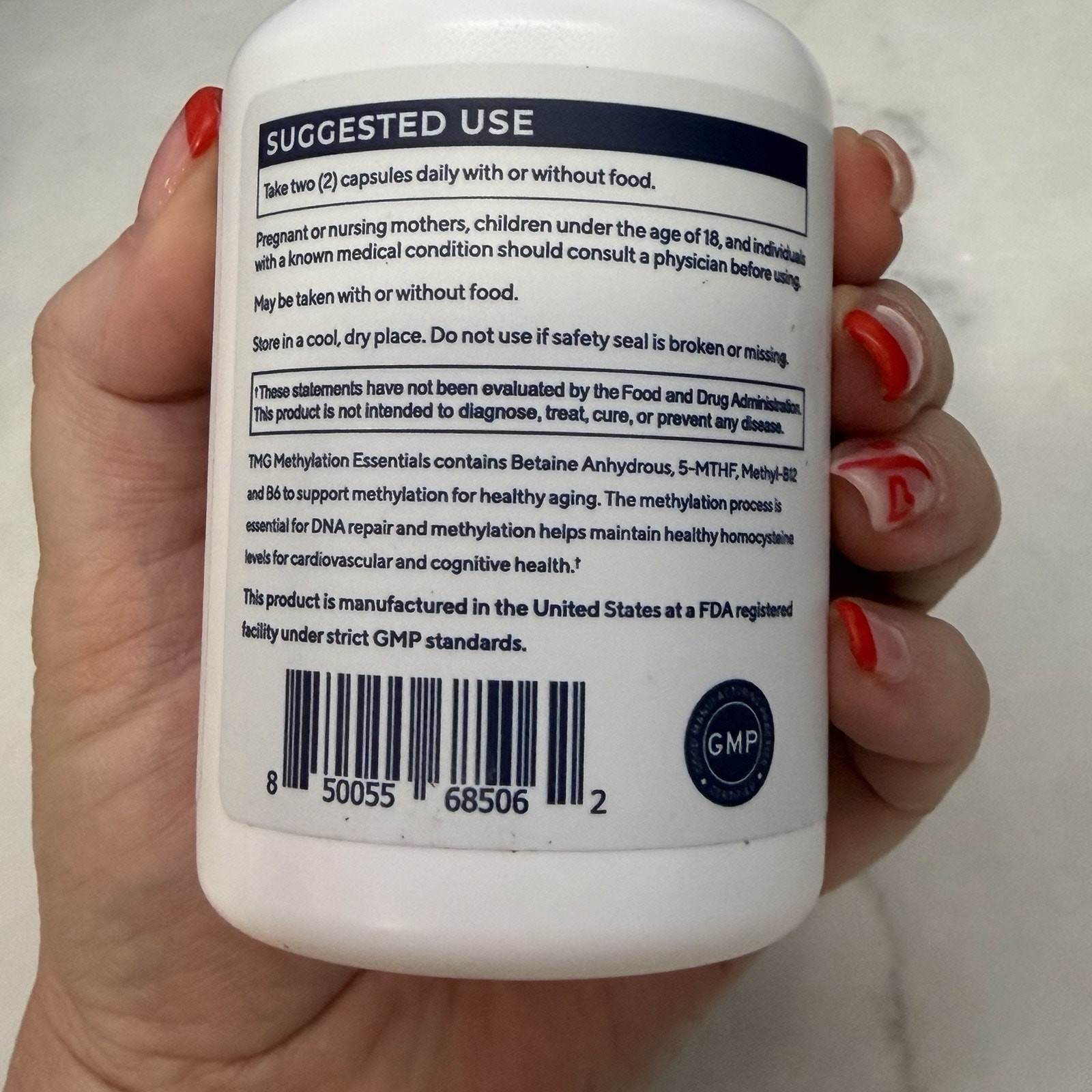 Renue By Science TMG Methylation Essentials/ 120 Caps/ Sealed Exp 5/28