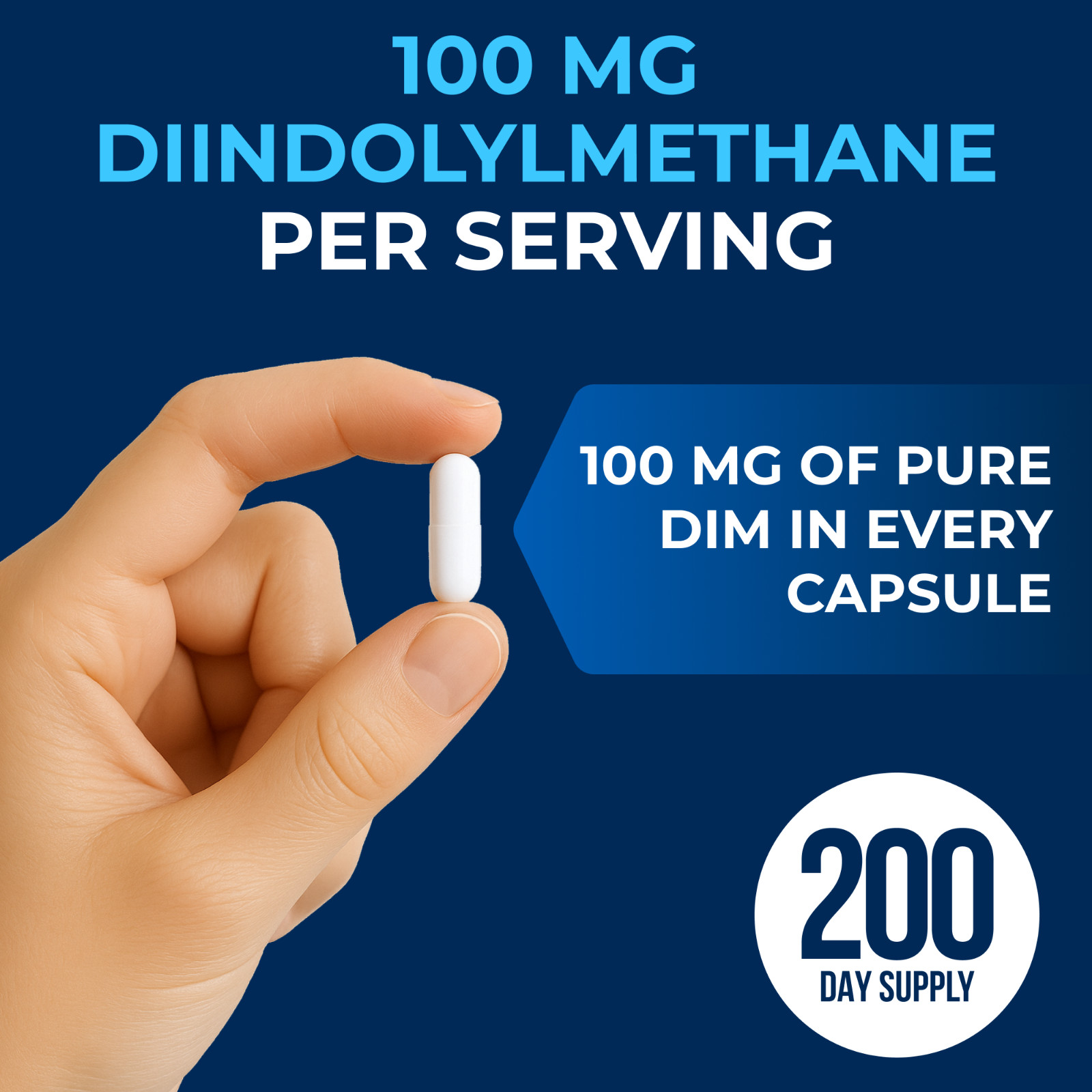 DIM 100mg 200 Capsules – 200 Day Supply Diindolylmethane We Like Vitamins