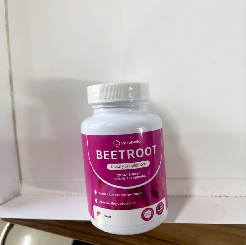 Rosabella Beetroot 1300mg Capsules Supplement 120 Count (2 x 60ct) Daily Wellnes