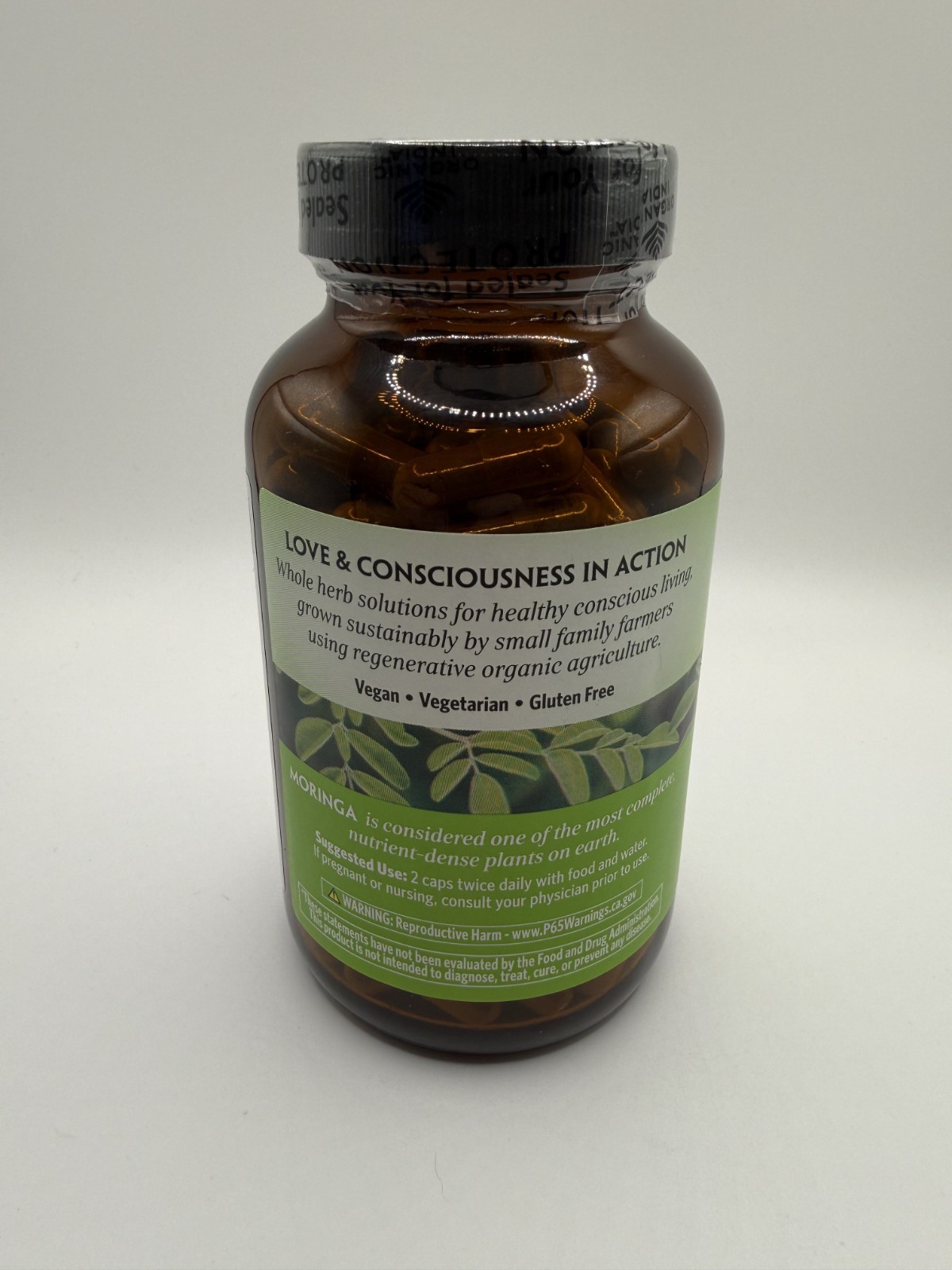 Organic India Moringa Green Supperfood Herbal Supplement 180 Veg Cap – Brand New
