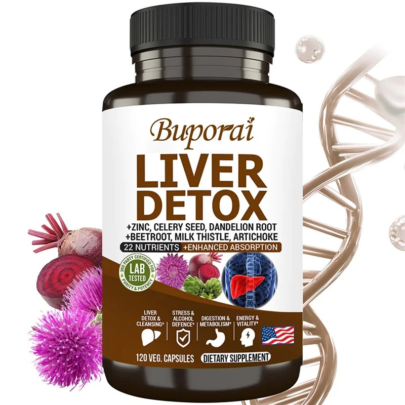 Liver Detox 120pcs, Supports Gut and Digestive Health, Metabolism, Protect Liver