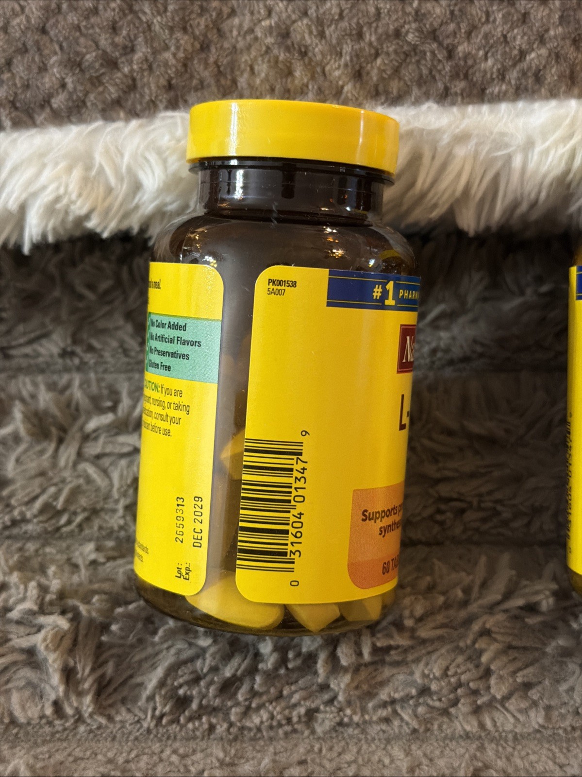 3 Pack Nature Made L-Lysine 1000mg 180 Tablets (60Ct Each) Exp 12/29