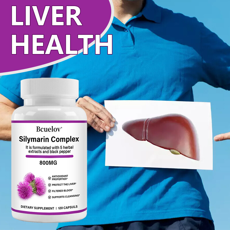 Liver Cleanse Detox Milk Thistle Extracts Silymarin,Artichoke,Dandelion,Turmeric