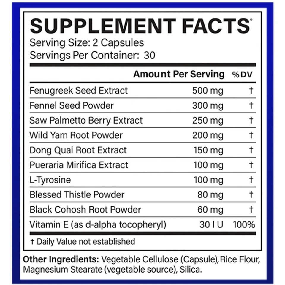 Hip Enlargement Capsule – 30 Days Supply – Herbal Extract For Feminine Growth