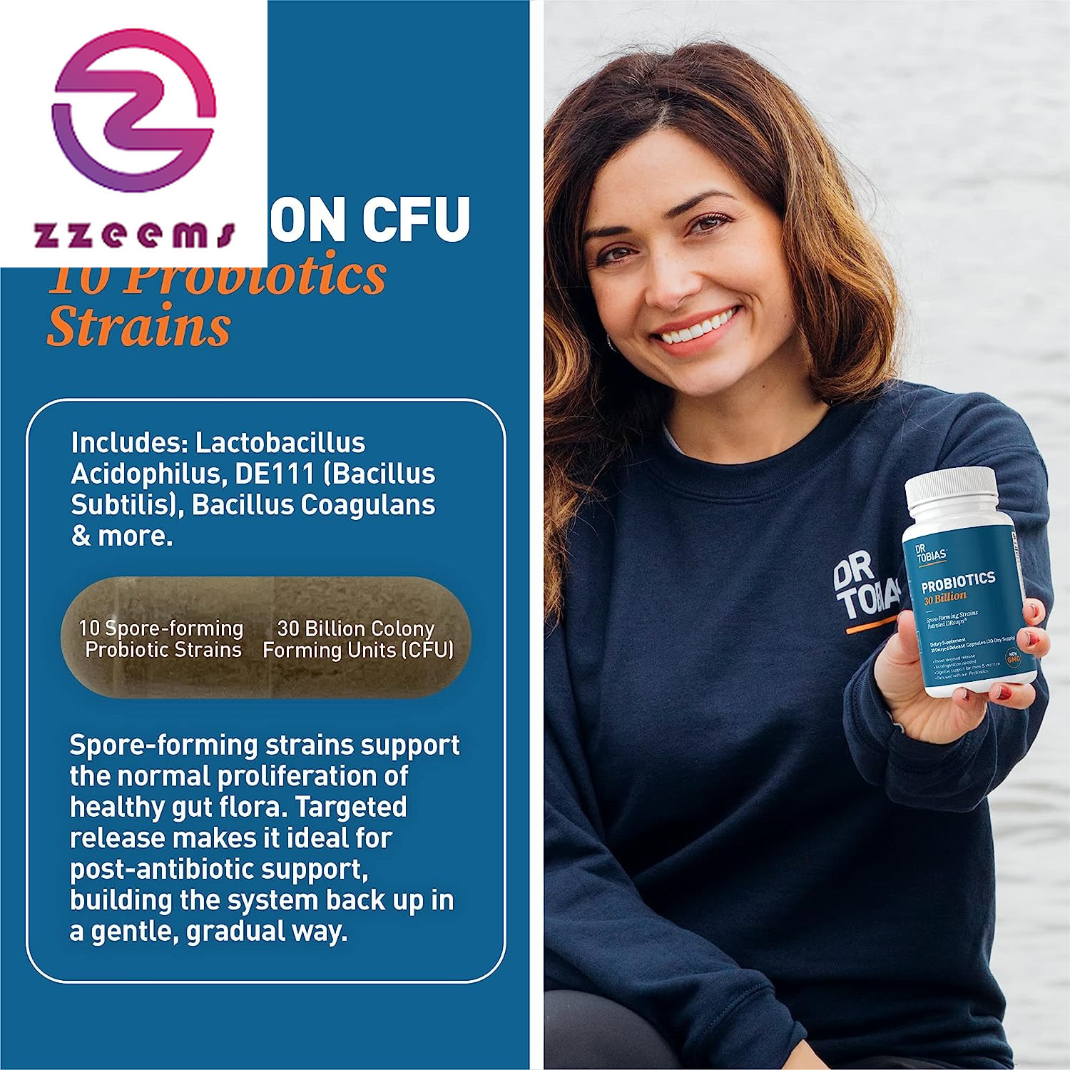 Probiotics 30 Billion, 10 Strains, 30 Billion Cfu’S, Targeted Release Probiotics