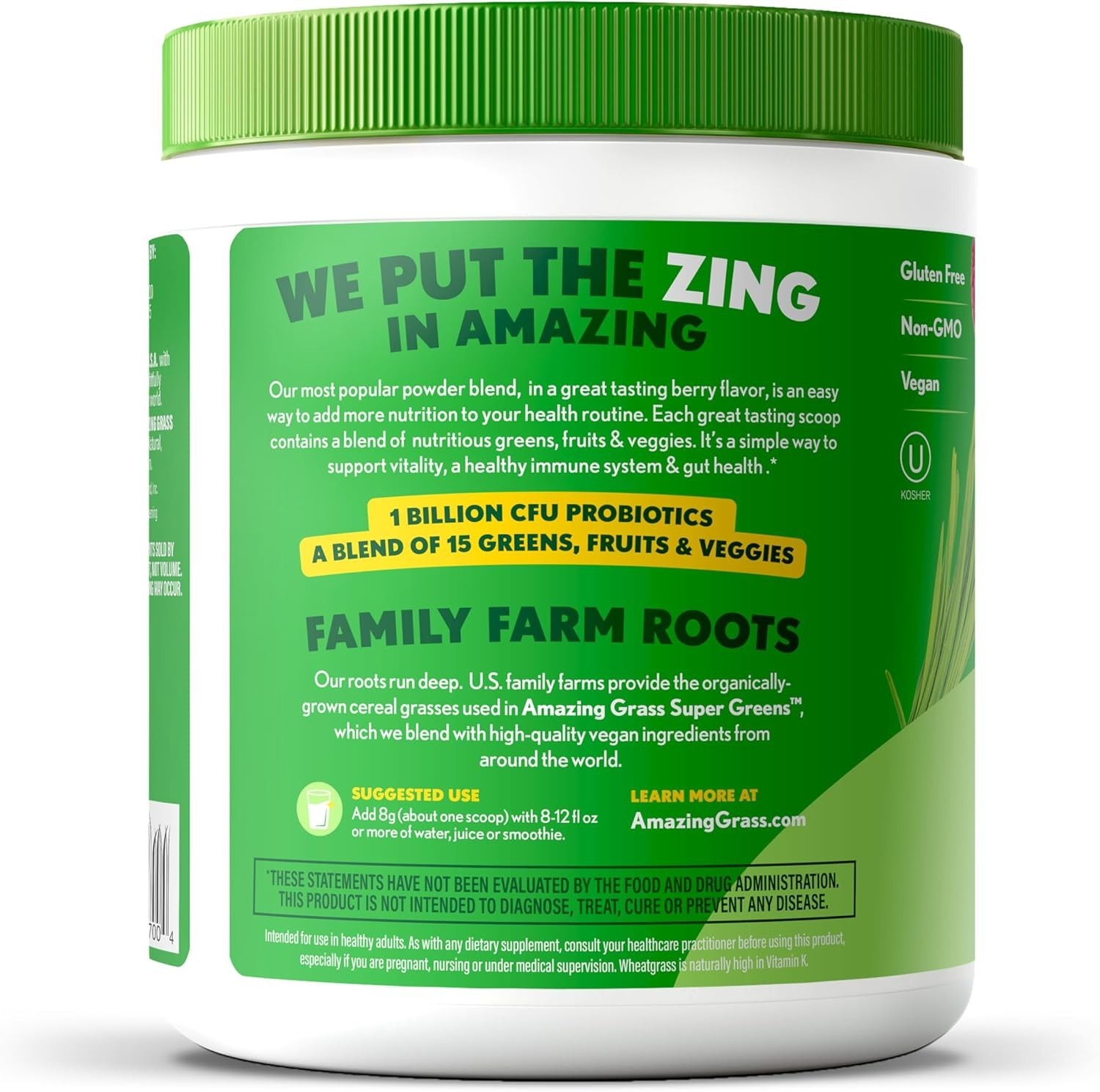 Amazing Grass Sweet Berry ORAC Greens Antioxidant Organic Superfood 30 Serv