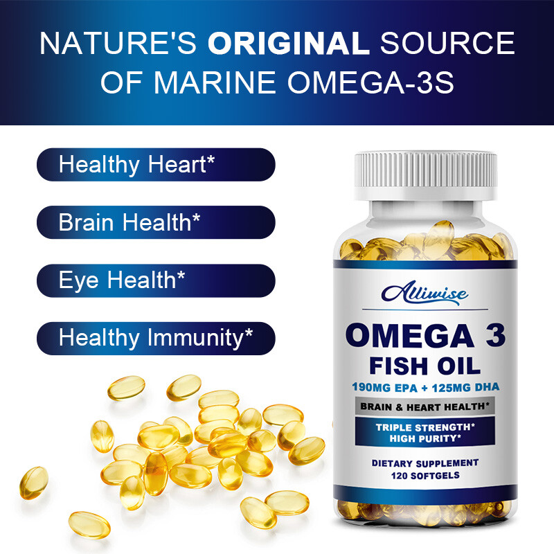 1/2/4 Packs Omega 3 Fish Oil Capsules Triple Strength Joint Support EPA&DHA