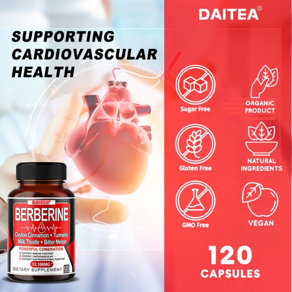 BERBERINE Support Gastrointestinal and Healthy Cholesterol Level Immune Booster