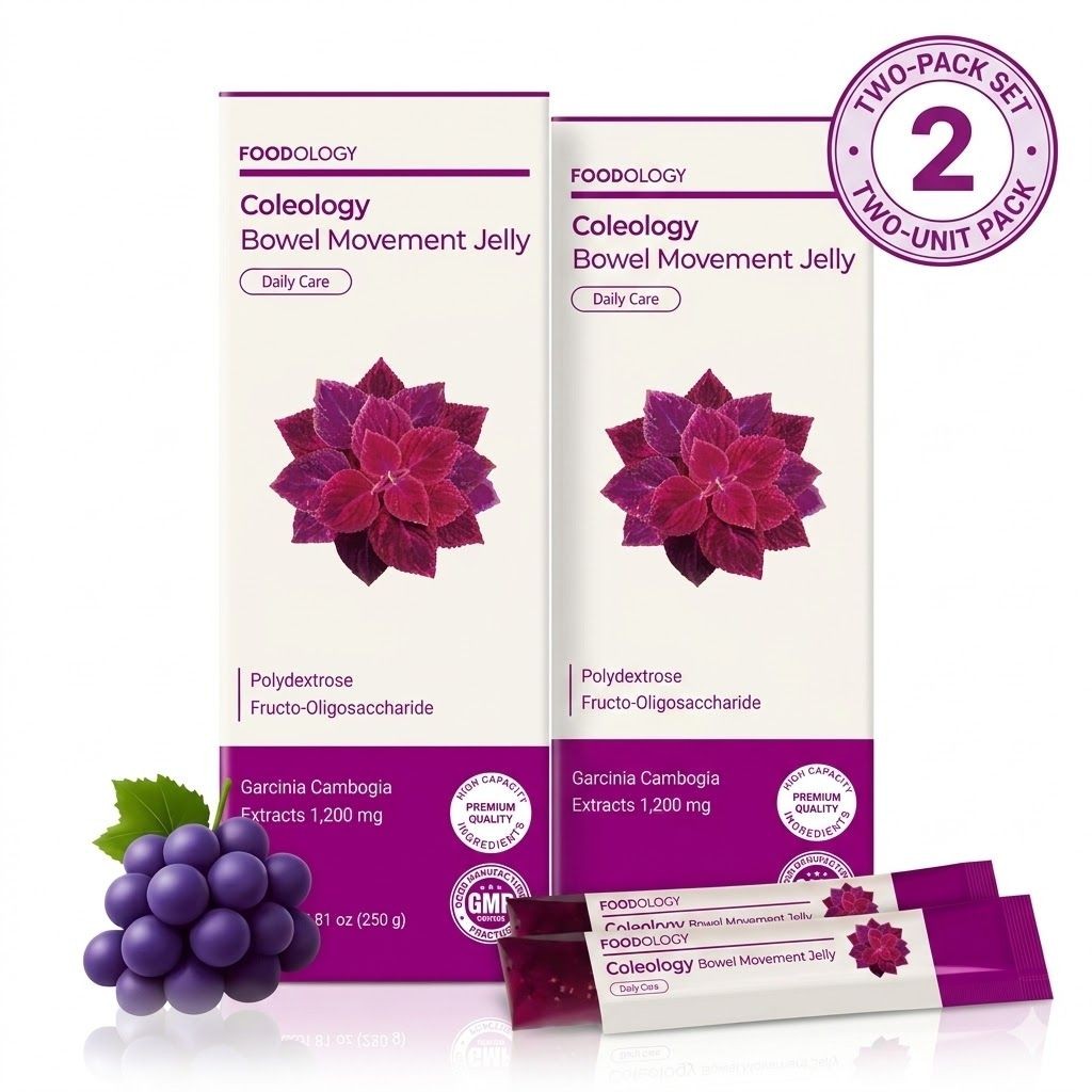 FOODOLOGY Coleology Bowel Movement Jelly 2-Pack Grape Garcinia Cambogia 500g