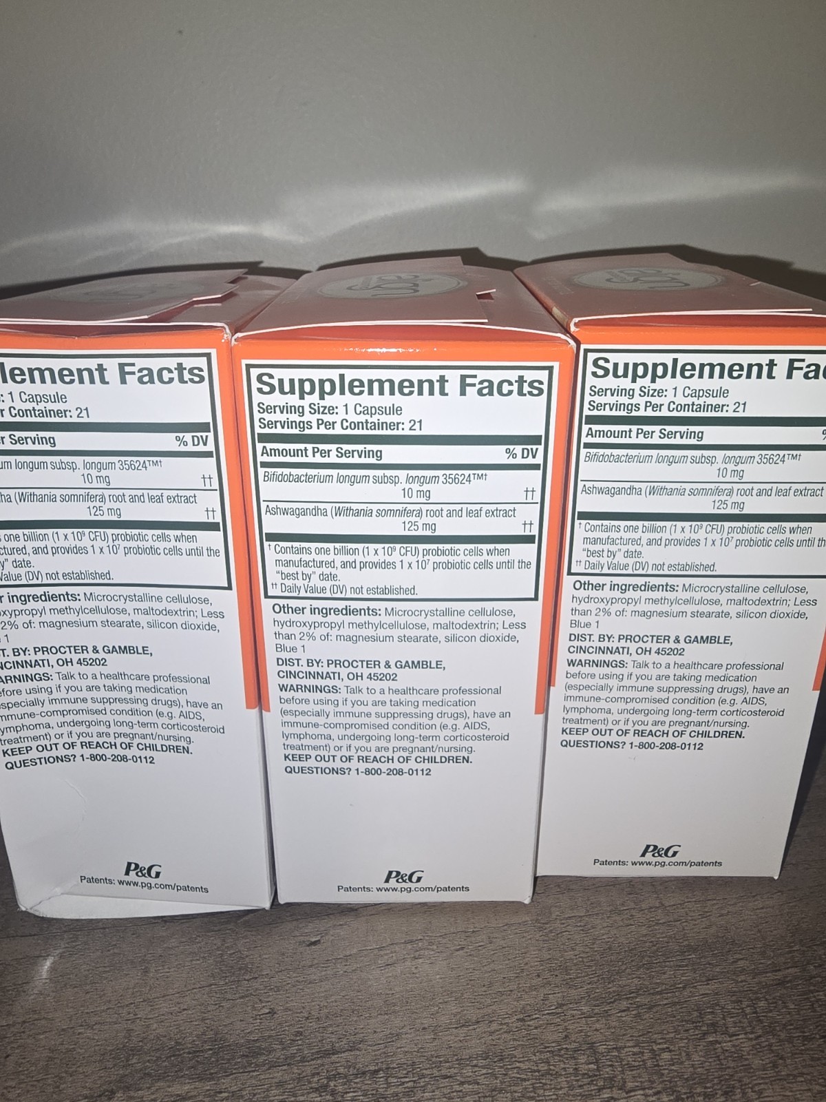 (Set of 3) Align Probiotic Gut Health + Stress Support 21 Capsules Exp 07/2028