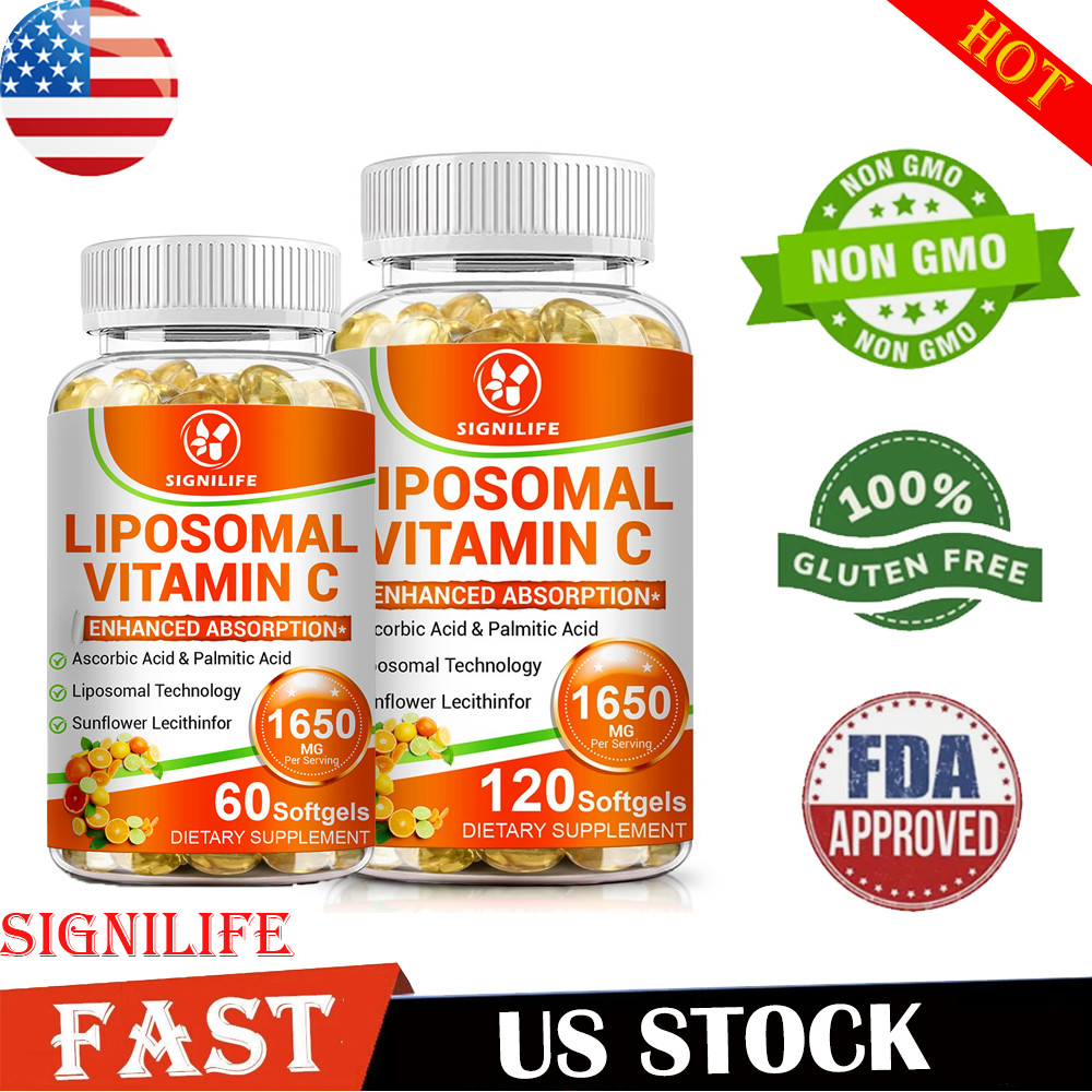 Liposomal Vitamin C 1650mg -120 Capsules – High Absorption Supplements
