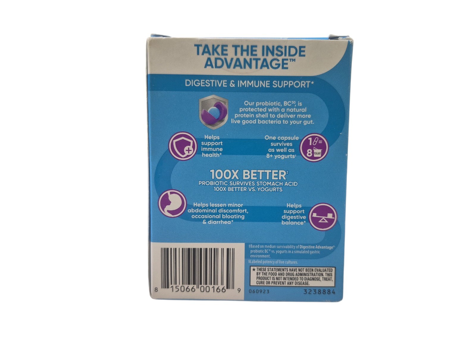 Digestive Advantage Daily Probiotics 30 Capsules 1 Pack New