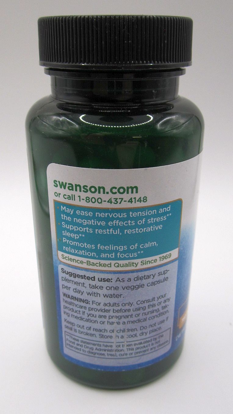 300 GABA 500 mg VegCaps 3 Bottle LOT 100 Each Swanson Vegan Capsules Relaxation