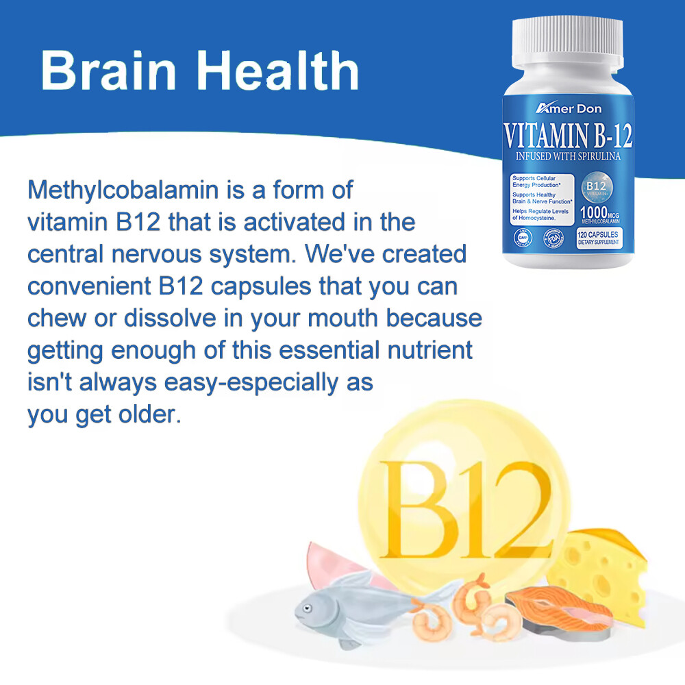 Vitamin B12 1000mcg High Strength B12 Methylcobalamin – 120 Vegetarian Tablets