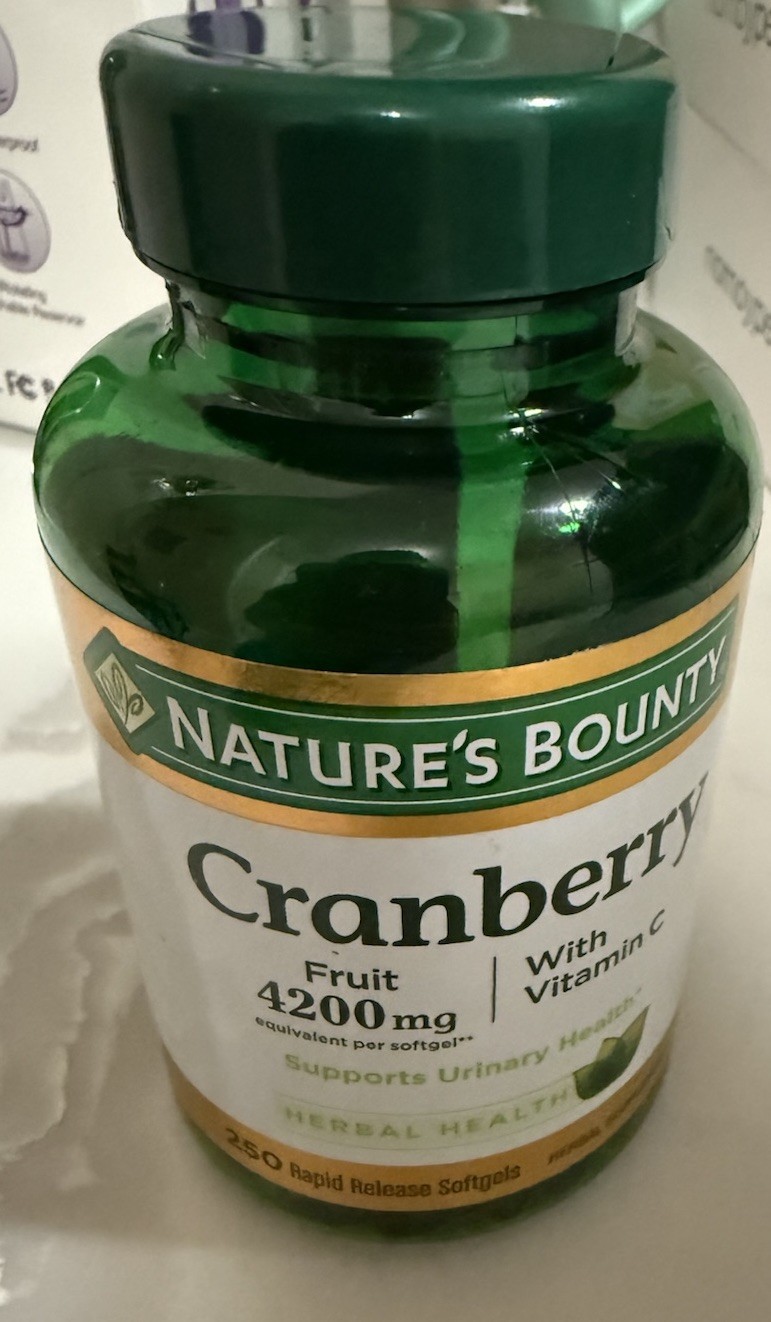 Nature’s Bounty Cranberry 4200mg, 250 Softgels SEALED Exp 01/2026