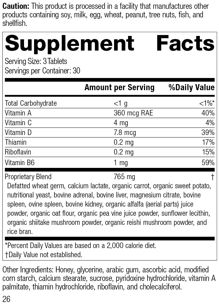 Standard Process Catalyn Whole Food Foundational Support, 90 Tablets