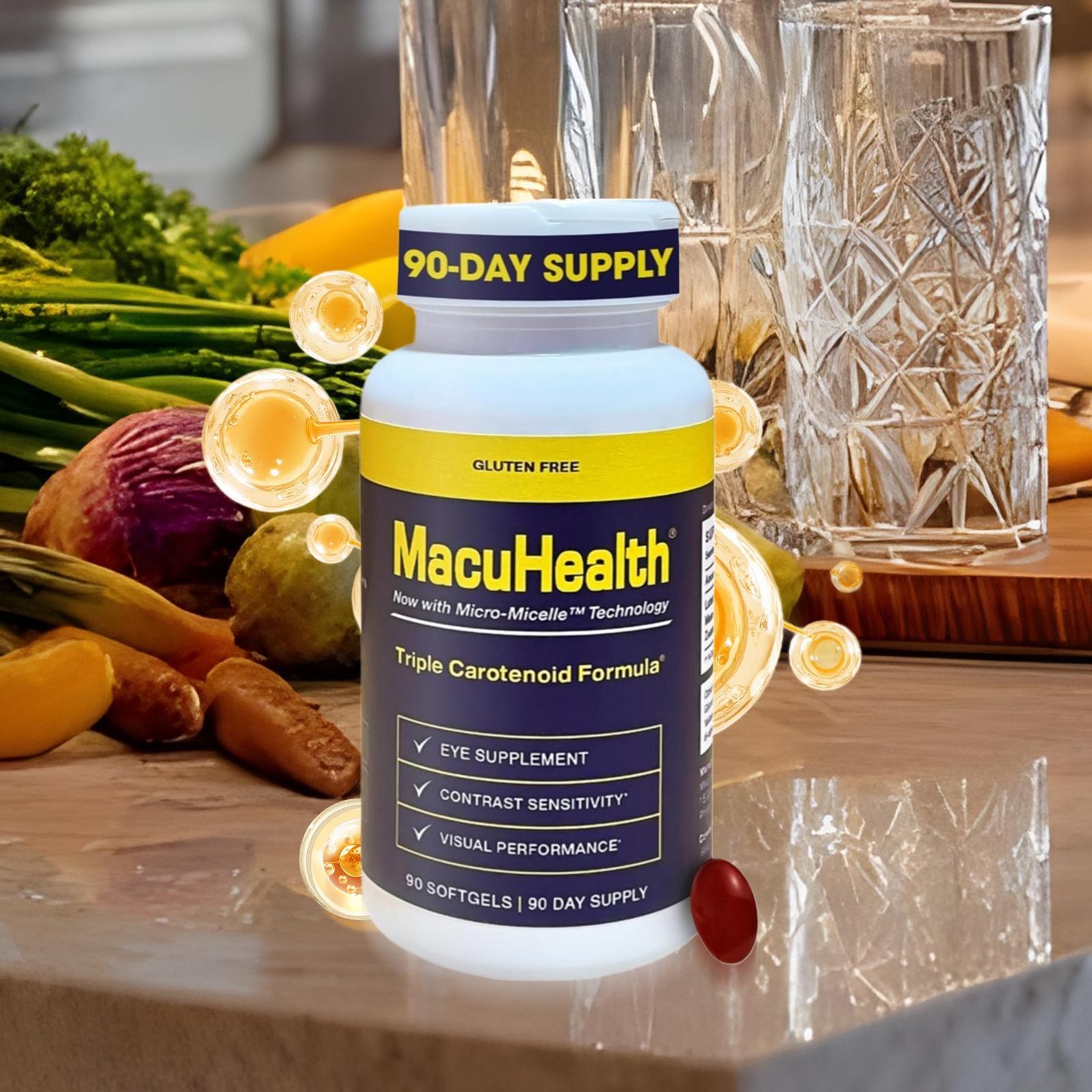 Macuhealth Triple Carotenoid Formula – Eye Vitamins For Adults – 90 Softgels