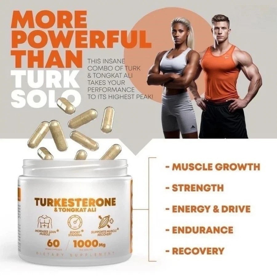 Turkesterone 1000 Mg Natural Capsules Supplement Muscle Growth & Recovery NEW