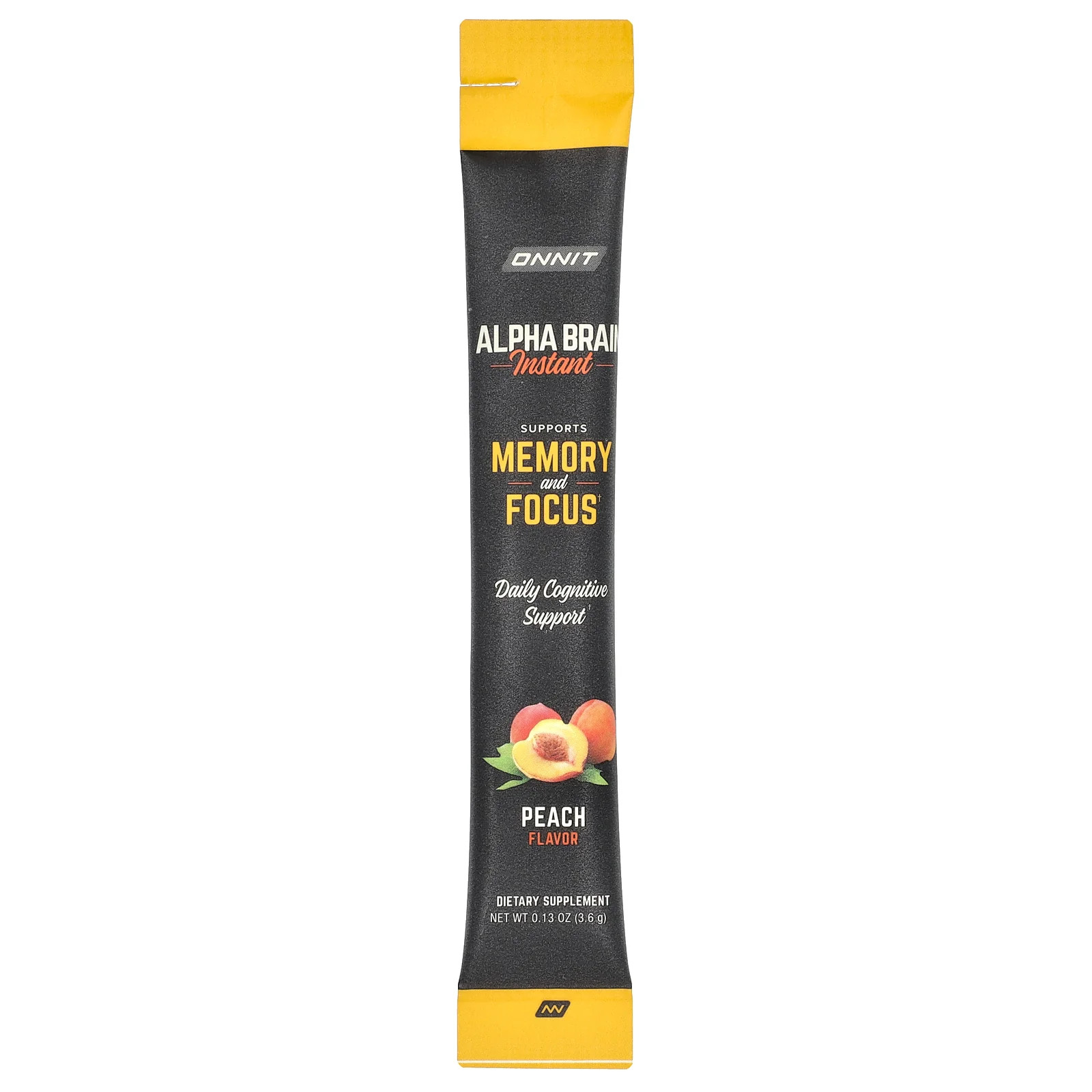 2 X Onnit, Alpha BRAIN� Instant, Peach, 30 Packets, 0.13 oz (3.6 g) Each