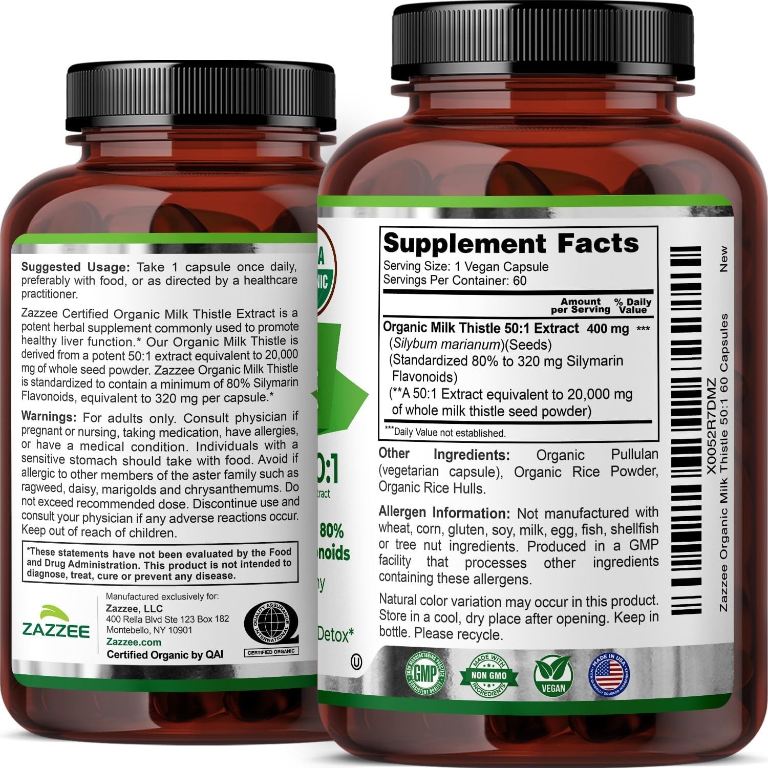 USDA Organic Milk Thistle 50:1 Extract – 80% Silymarin, 2 Supply