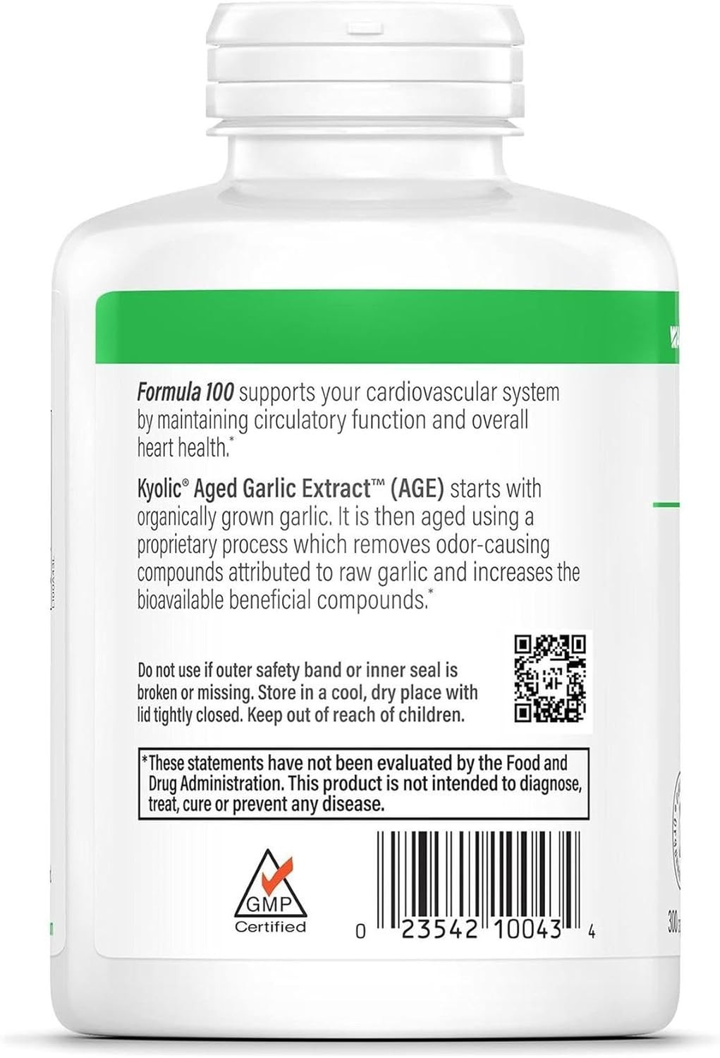 Aged Garlic Extract Capsules for Cardiovascular Support 300 Count