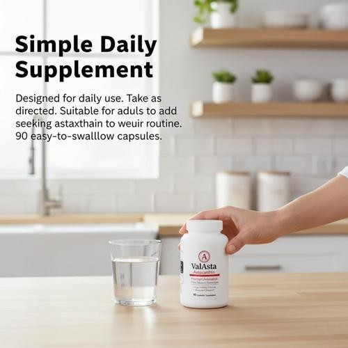 Non-GMO, LUMINE ValAsta Astaxanthin Capsules 35mg, Gluten Free,90 Capsules
