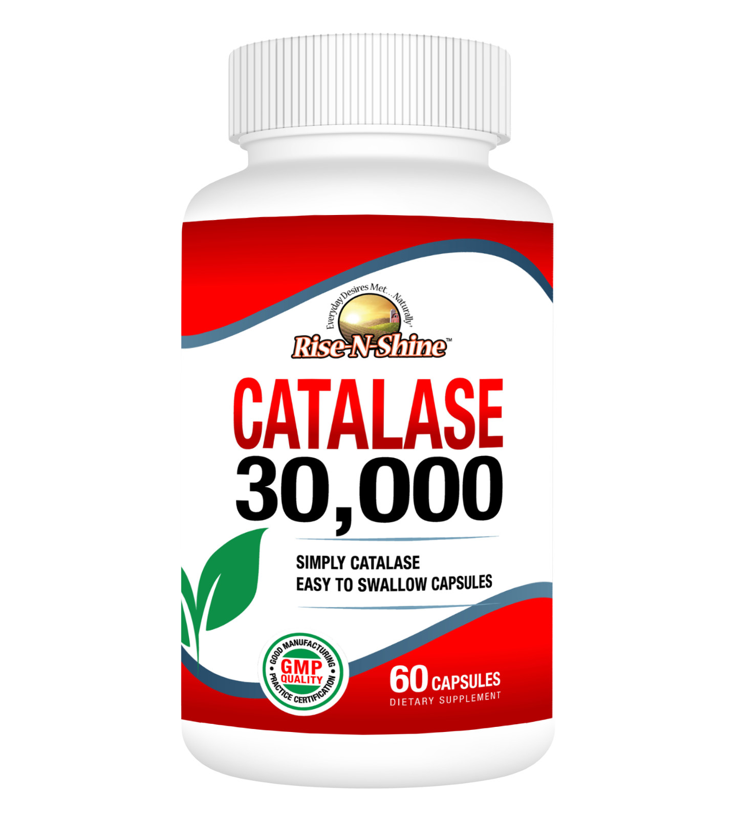 CATALASE 30,000 – Anti-Aging Catalase Antioxidant Enzyme – 60ct Rise-N-Shine