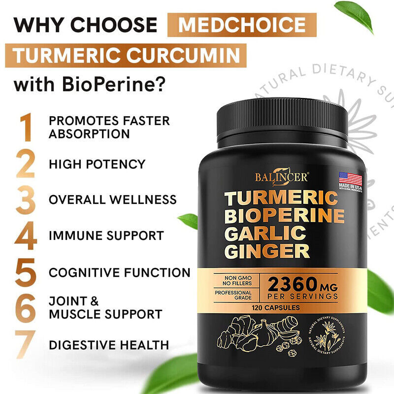 Turmeric, Biotin, Garlic, Ginger – Supports Joint combined with Heart Health – N