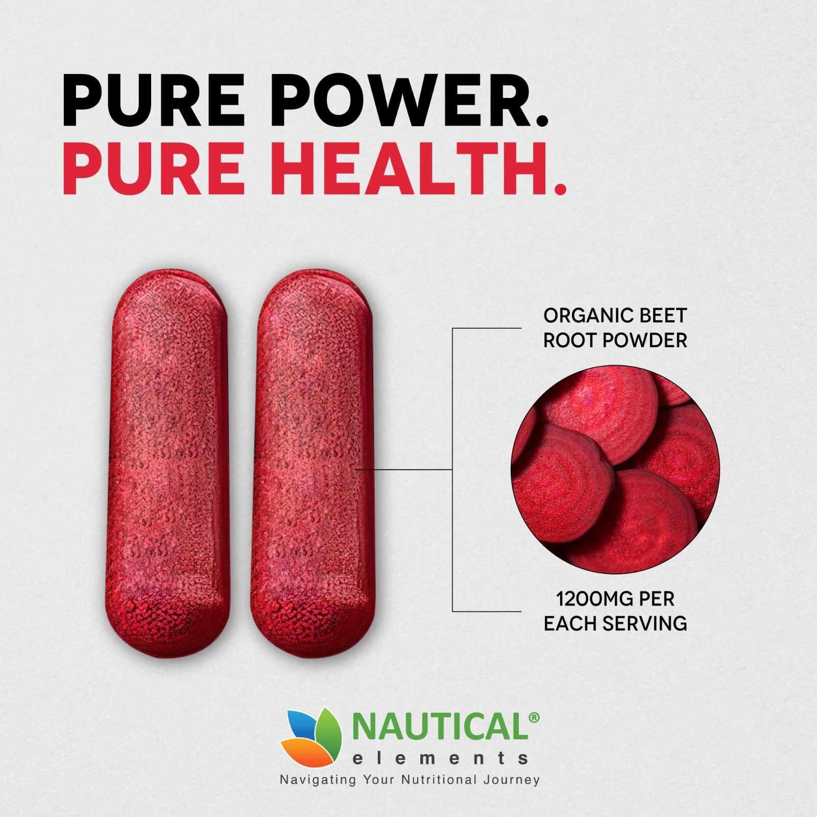 Beet Root Capsules 1200mg – 200 Count – Supports Blood Pressure, Energy & Digest