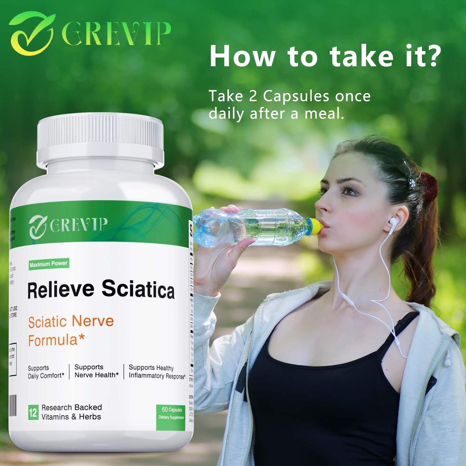 Relieve Sciatica – with R-Alpha Lipoic Acid, Benfotiamine – Immune System Health