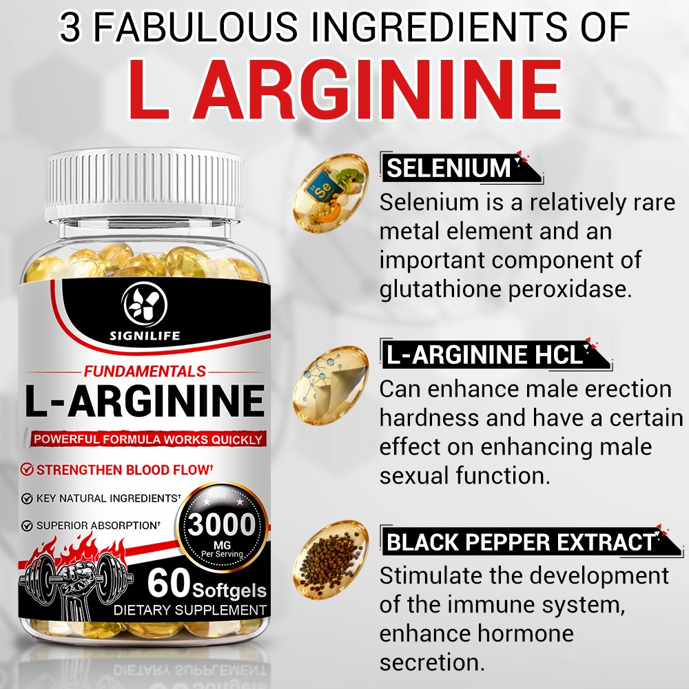 Nitric Oxide Booster L-Arginine, L-Citrulline 3000mg 60 Caps HIGHEST POTENCY-