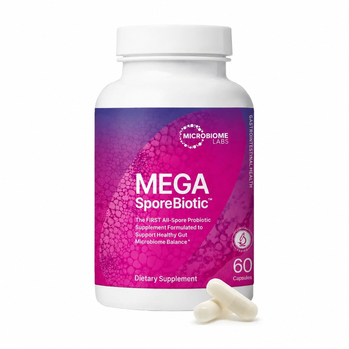 Mega Spore Biotic 60 Caps – Spore Probiotic for Gut Health, for Men & Women