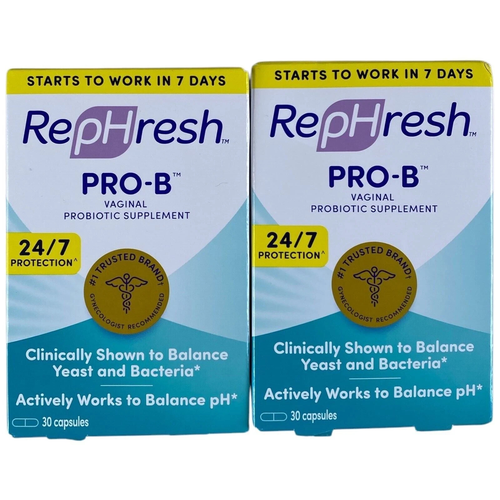 2 – Rephresh Pro B Probiotic Feminine Supplement 30 Capsules EXP:08/2026 SEALED!