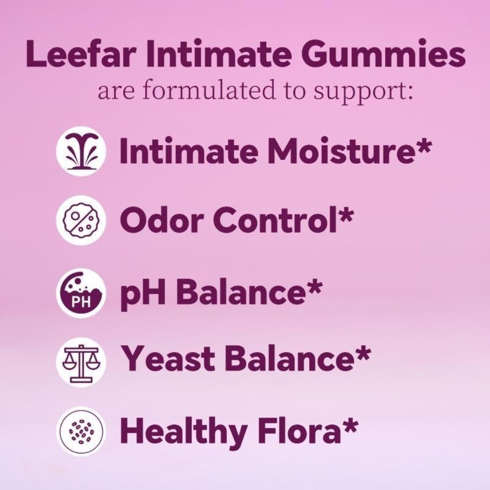 Women’s Probiotic Leefar Slippery Elm Pineapple 60 gummies NEW