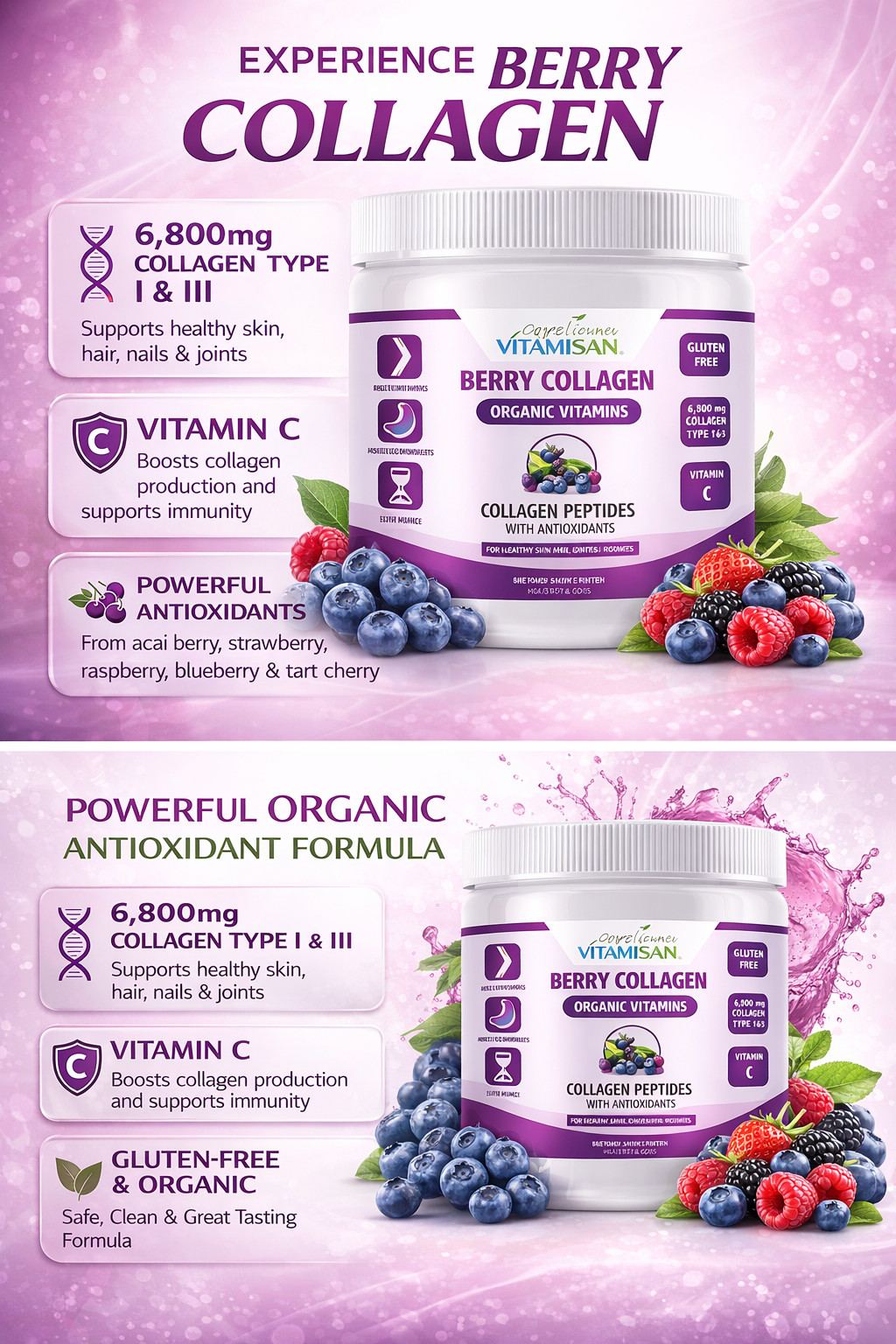 Hydrolyzed Collagen Peptides Protein Powder Colageno Hidrolizado 6800