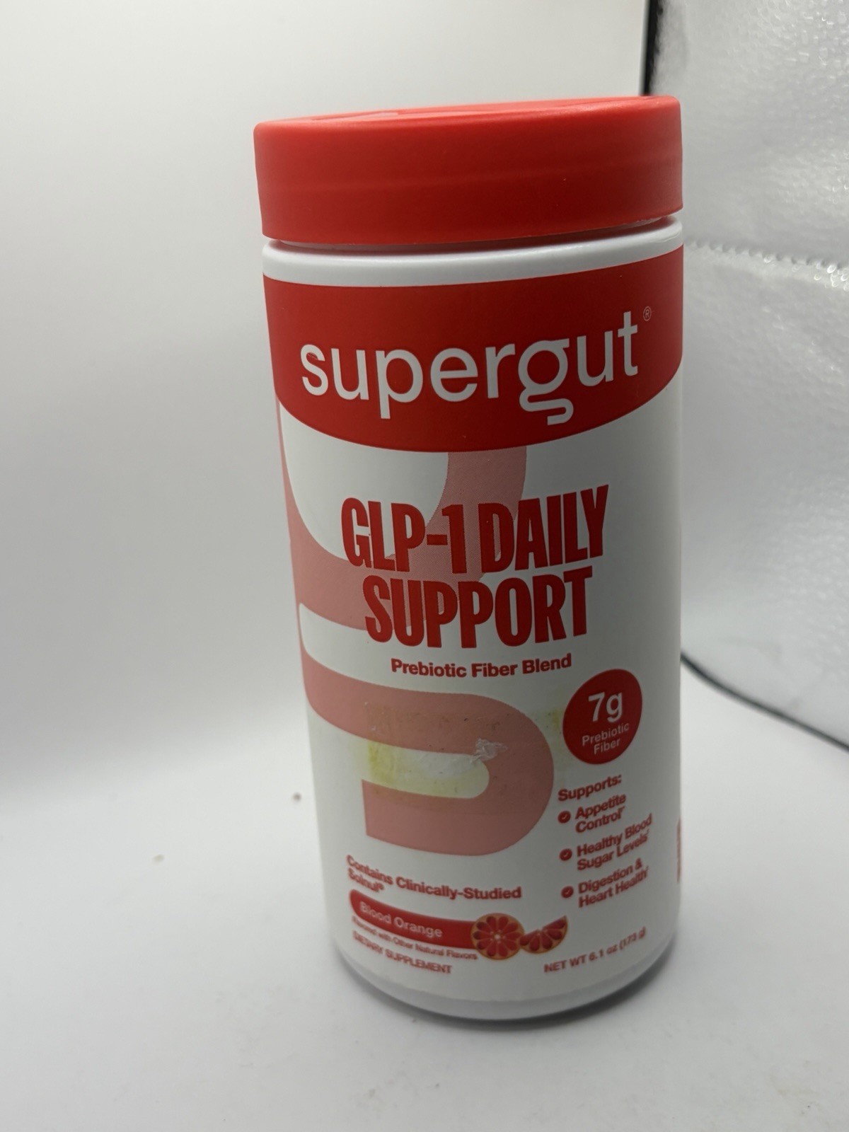 Supergut Daily Support Prebiotic Fiber Powder Blend – Blood Orange 6.1 oz